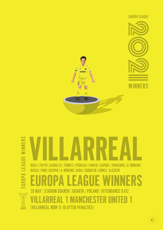Villarreal UEFA Europa League Winners 2021 Print