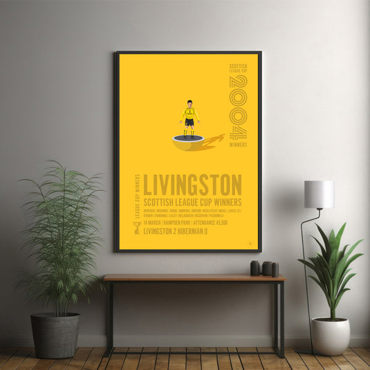 Livingston 2004 Scottish League Cup Winners Poster