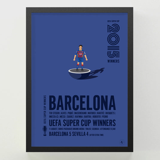 Barcelona UEFA Super Cup Winners 2015 Print