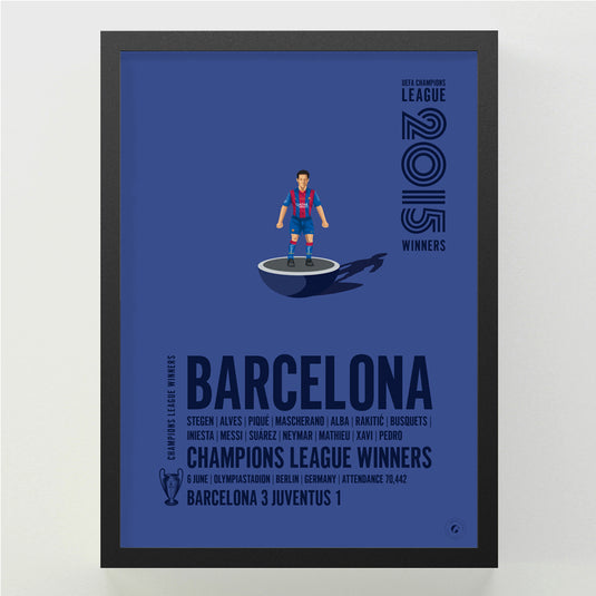 Barcelona UEFA Champions League Winners 2015 Print