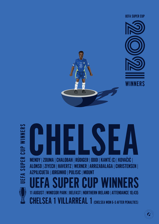 Chelsea UEFA Super Cup Winners 2021 Print
