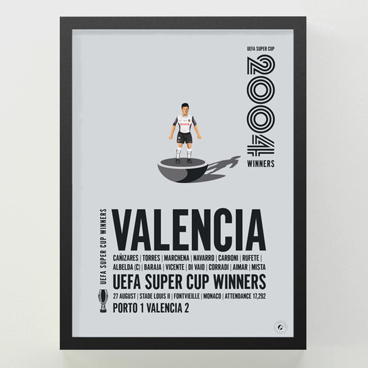 Valencia UEFA Super Cup Winners 2004 Print