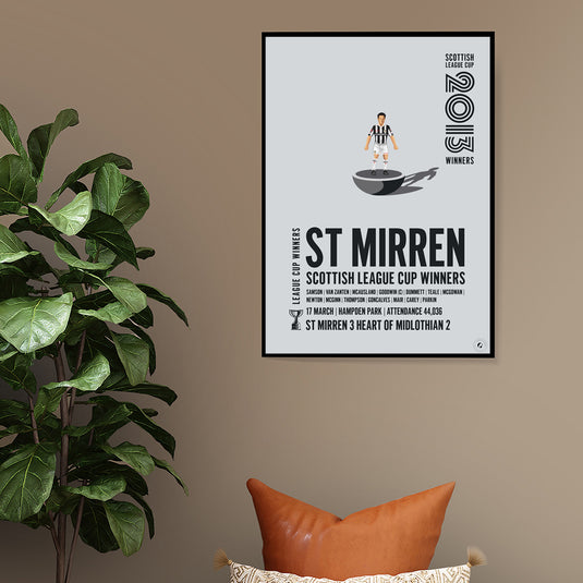 St Mirren 2013 Scottish League Cup Winners Poster