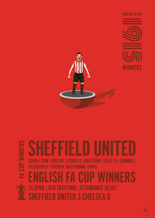 Sheffield United 1915 FA Cup Winners Poster