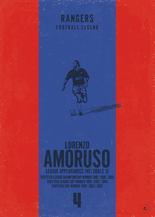 Lorenzo Amoruso Rangers Heritage Stripes Print