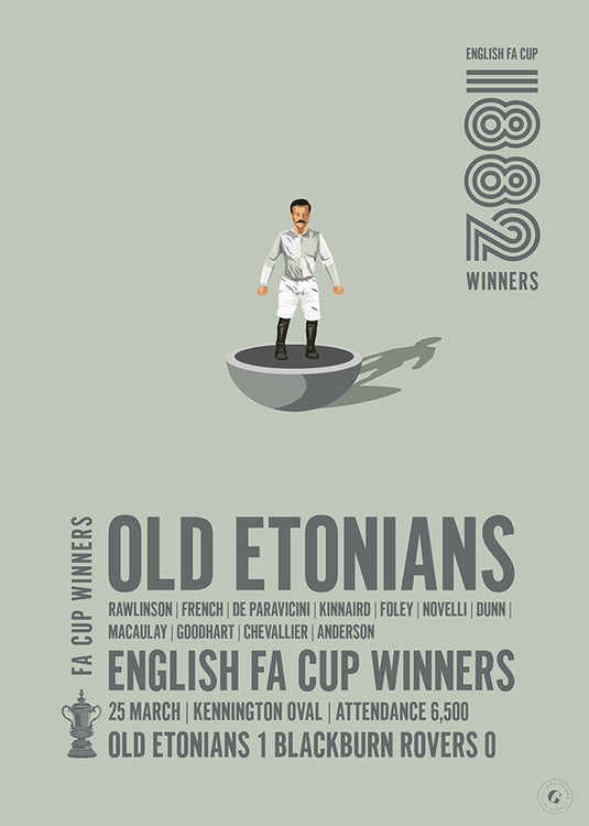 Old Etonians 1882 FA Cup Winners Poster