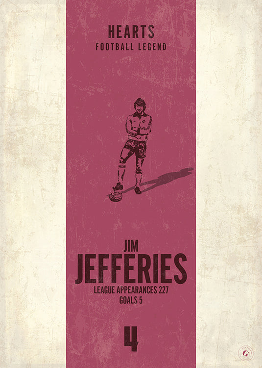 Jim Jefferies Heart of Midlothian Heritage Stripes Print