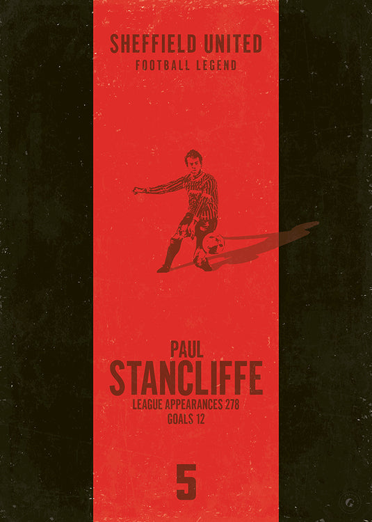 Paul Stancliffe Sheffield United Heritage Stripes Print