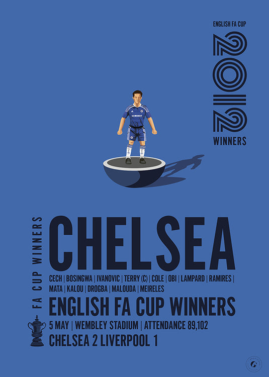 Chelsea 2012 FA Cup Winners Poster