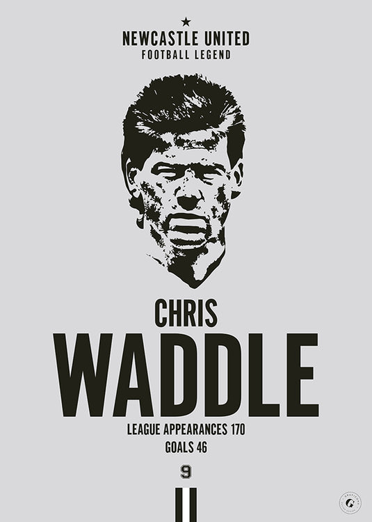 Affiche Chris Waddle Head - Newcastle United