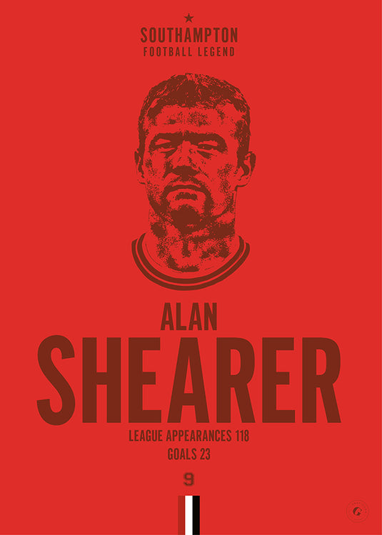 Alan Shearer Head Poster - Southampton