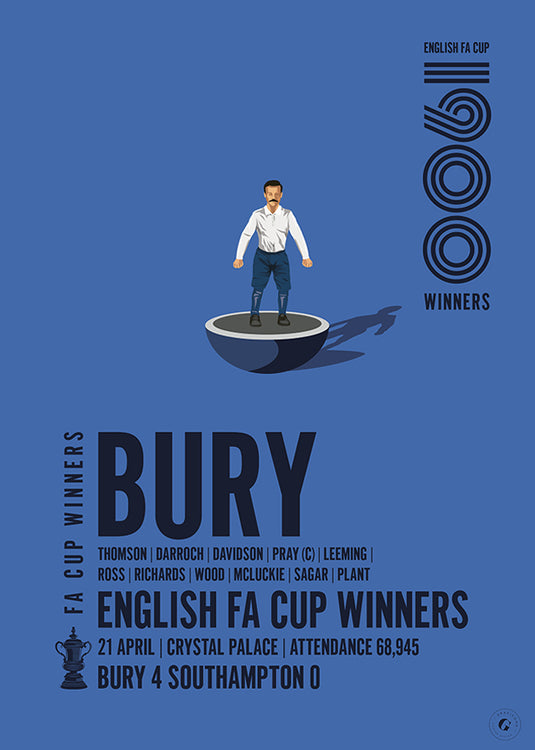 Bury 1900 FA Cup Winners Poster