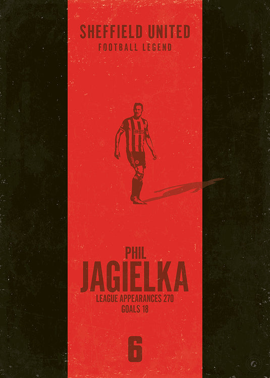 Phil Jagielka Sheffield United Heritage Stripes Print