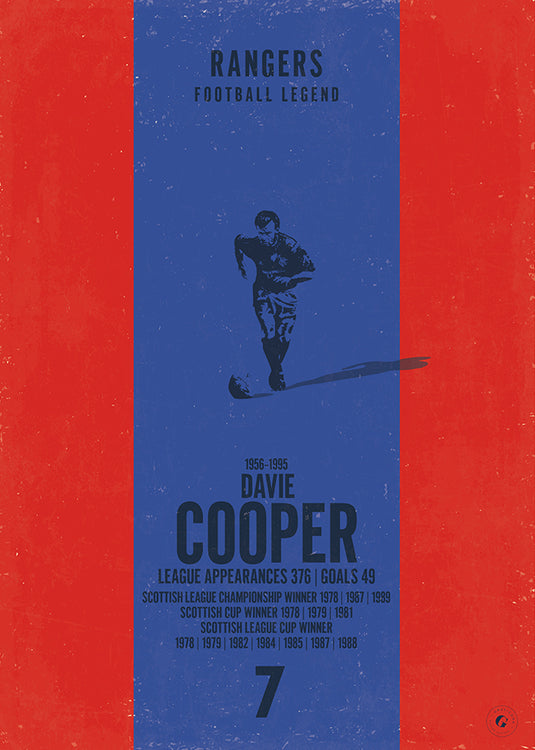 Affiche Davie Cooper (bande verticale)