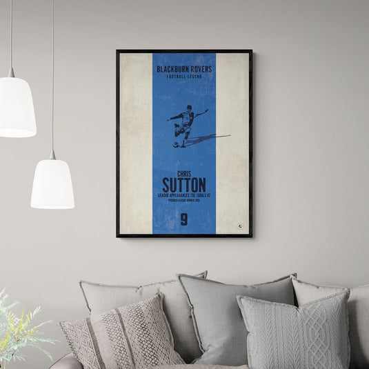 Chris Sutton Blackburn Rovers Heritage Stripes Print