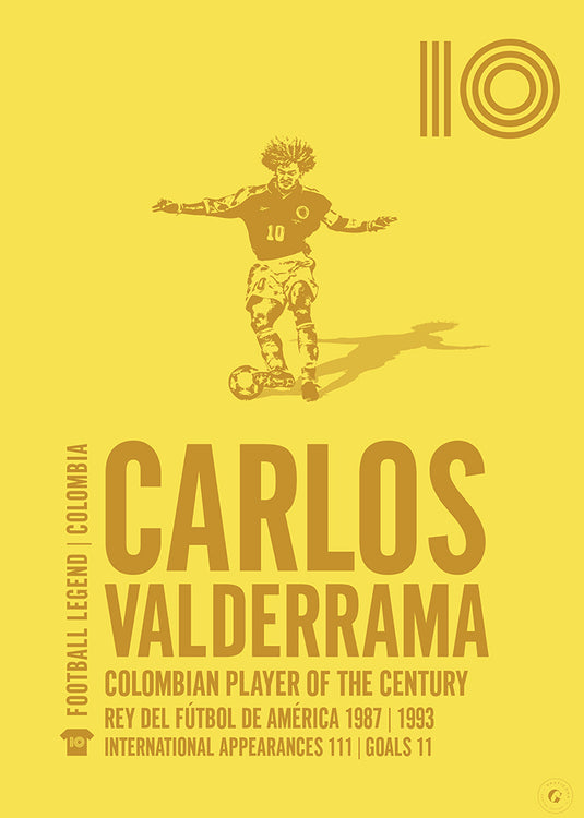 Carlos Valderrama Poster