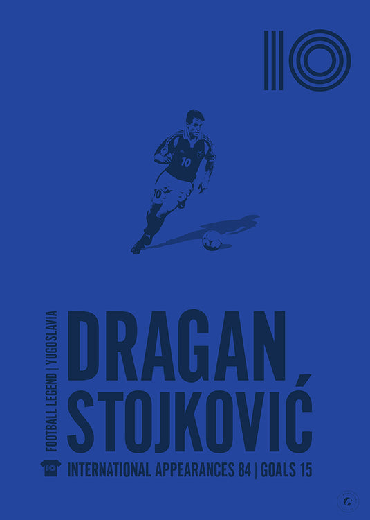 Dragan Stojkovic Yugoslavia Legend Print