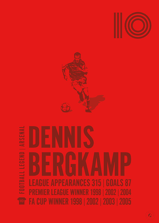 Dennis Bergkamp Arsenal Legend Print