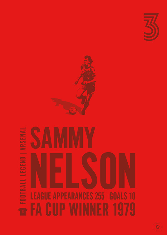 Sammy Nelson Arsenal Legend Print