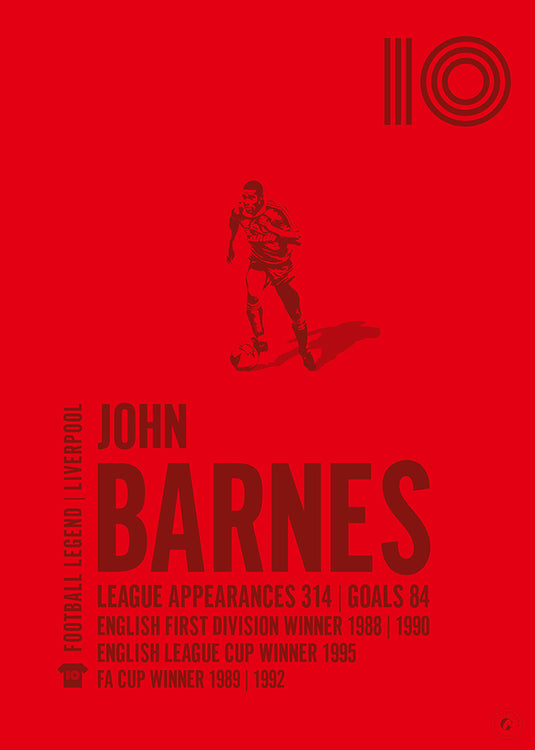 John Barnes Liverpool Legend Print