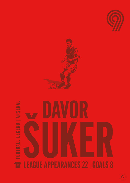 Davor Suker Arsenal Legend Print