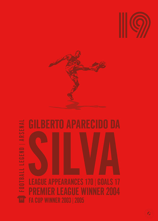 Gilberto Silva Arsenal Legend Print