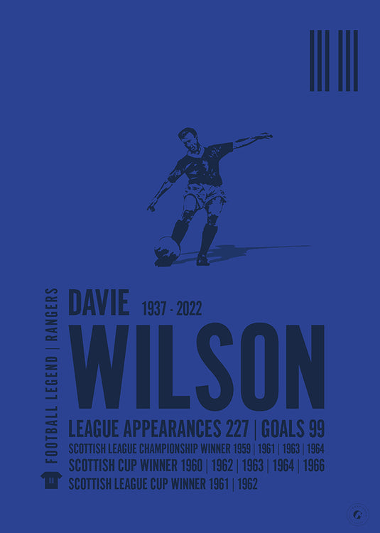 Davie Wilson Rangers Legend Print