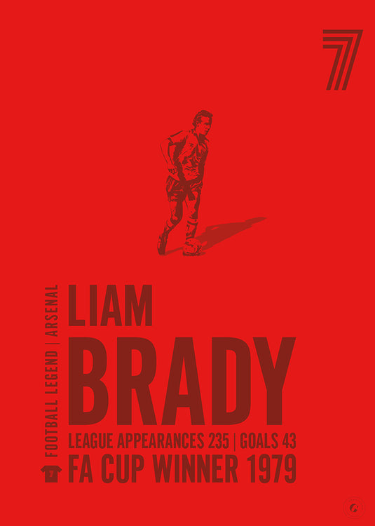 Liam Brady Arsenal Legend Print