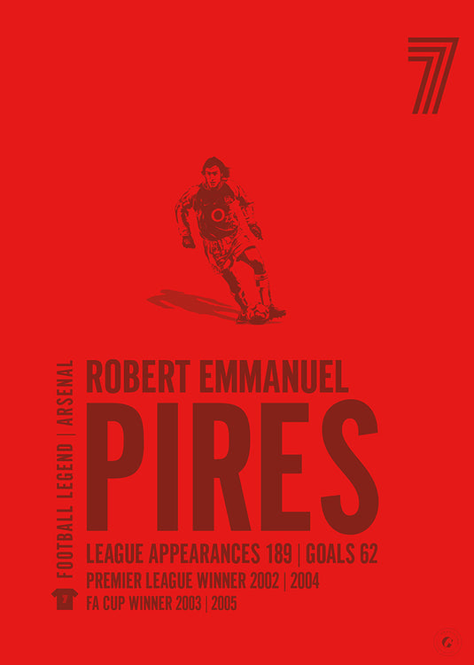 Robert Pires Arsenal Legend Print