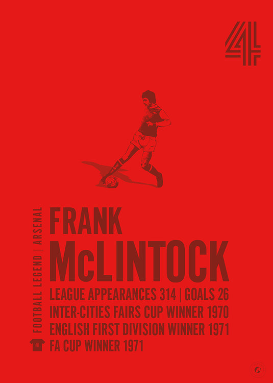 Frank McLintock Arsenal Legend Print