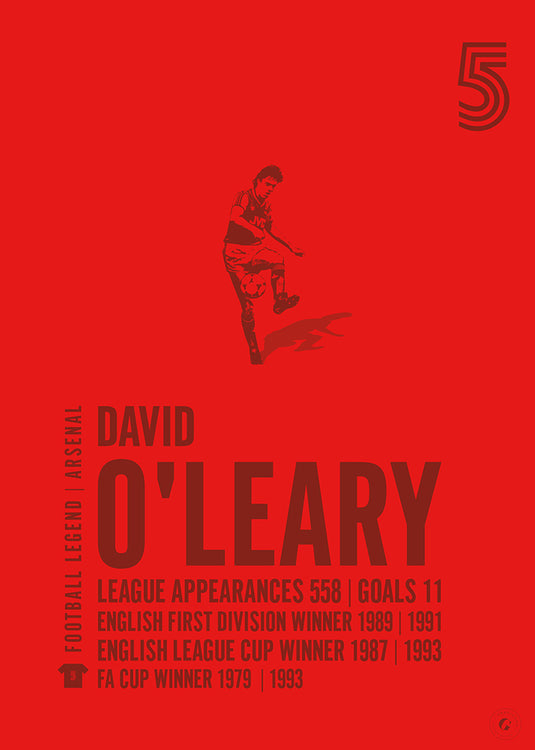 David O'Leary Arsenal Legend Print