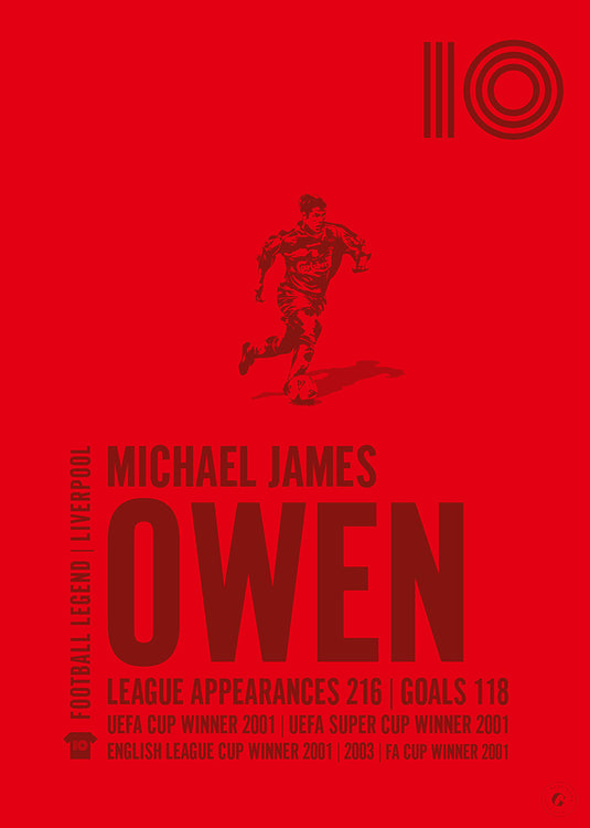 Cartel de Michael Owen - Liverpool