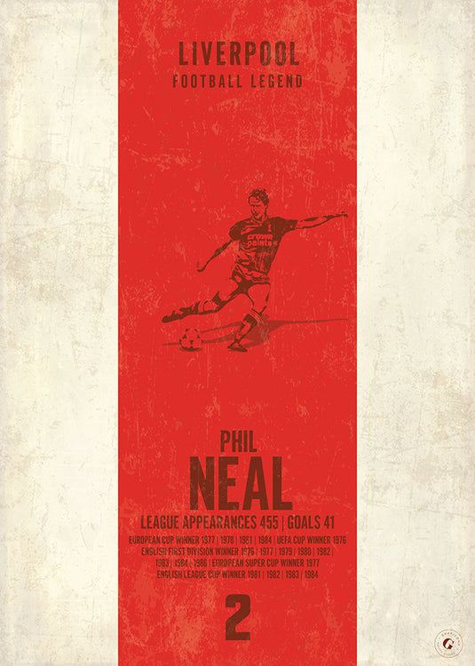 Phil Neal Liverpool Heritage Stripes Print