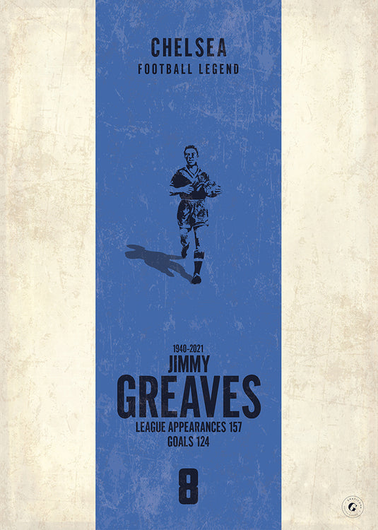 Jimmy Greaves Chelsea Heritage Stripes Print