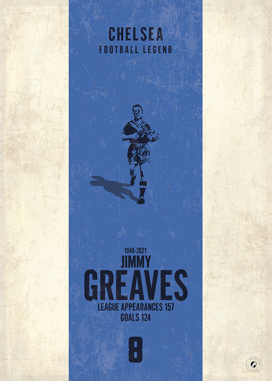 Jimmy Greaves Poster (Vertical Band)