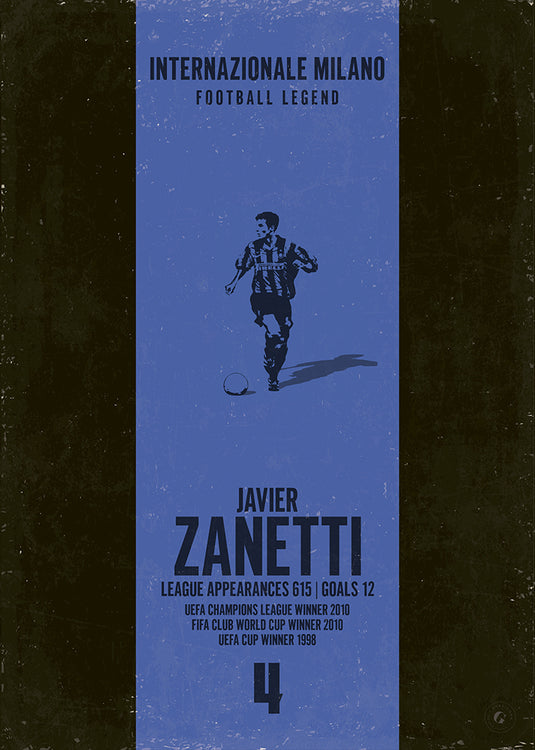 Affiche Javier Zanetti (bande verticale)