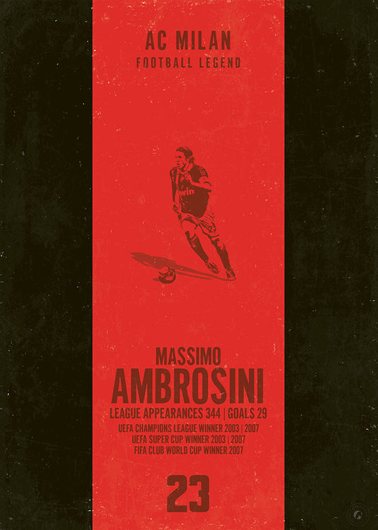 Póster Massimo Ambrosini (Banda vertical)