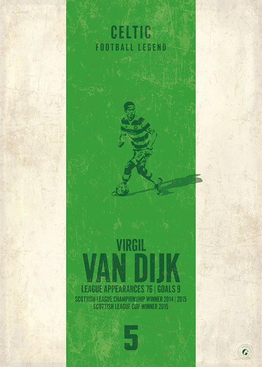 Virgil van Dijk Poster - Celtic