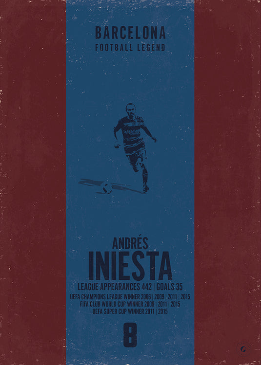 Andres Iniesta Poster - Barcelona