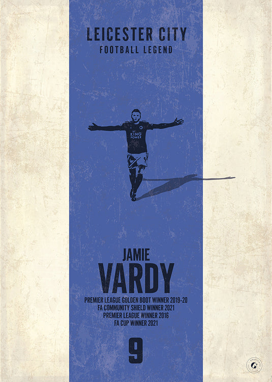 Jamie Vardy Poster (Vertical Band)