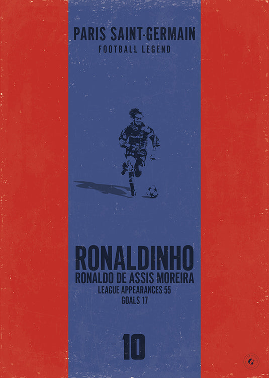 Ronaldinho Paris Saint-Germain Heritage Stripes Print