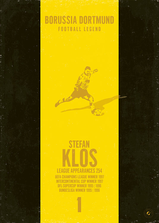 Stefan Klos Borussia Dortmund Heritage Stripes Print