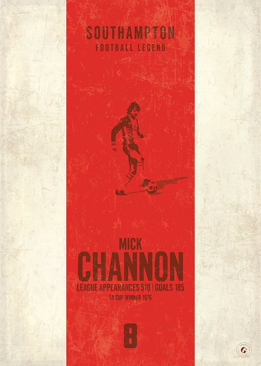 Mick Channon Poster (Vertical Band)