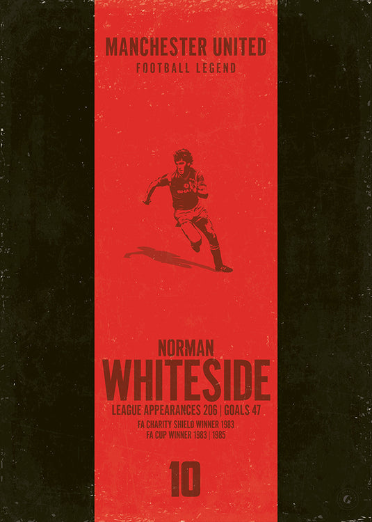 Póster de Norman Whiteside (banda vertical)