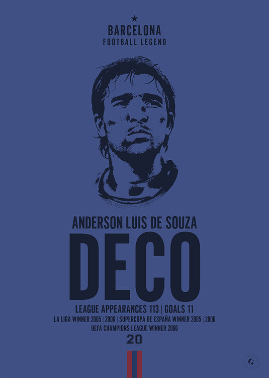 Deco Barcelona Legend Iconic Portrait Print