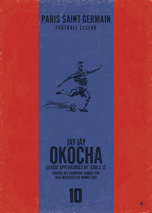 Jay-Jay Okocha Paris Saint-Germain Heritage Stripes Print