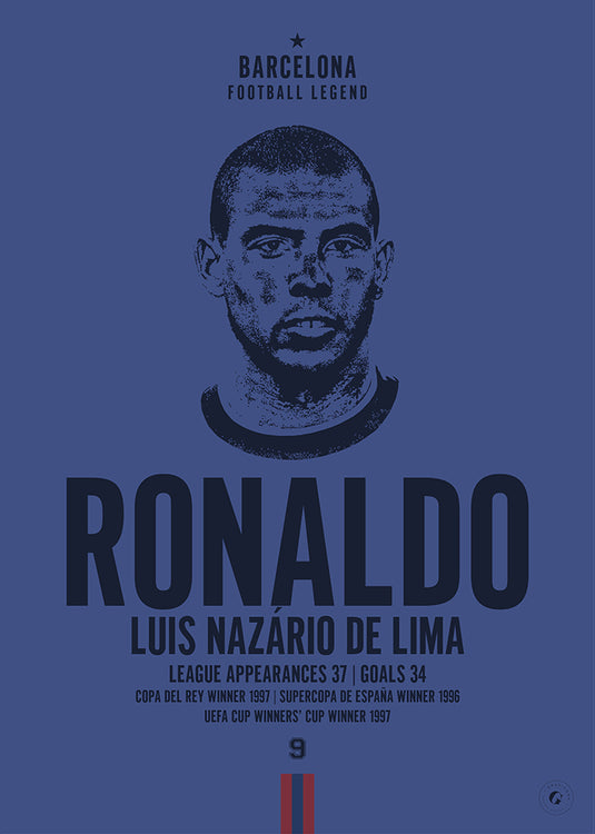 Ronaldo Nazario Head Poster