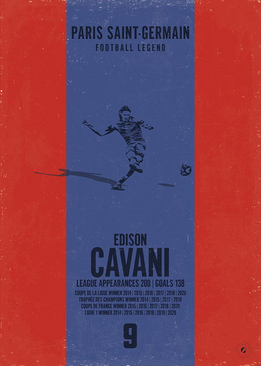 Edinson Cavani Paris Saint-Germain Heritage Stripes Print