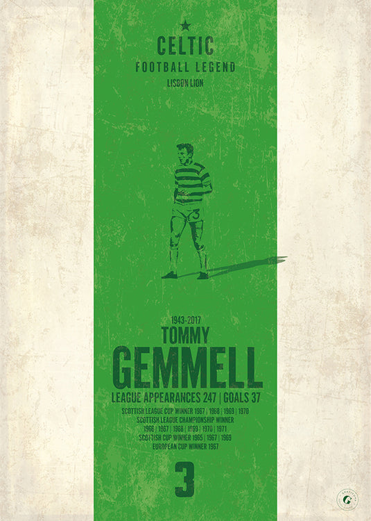 Tommy Gemmell Poster - Celtic 