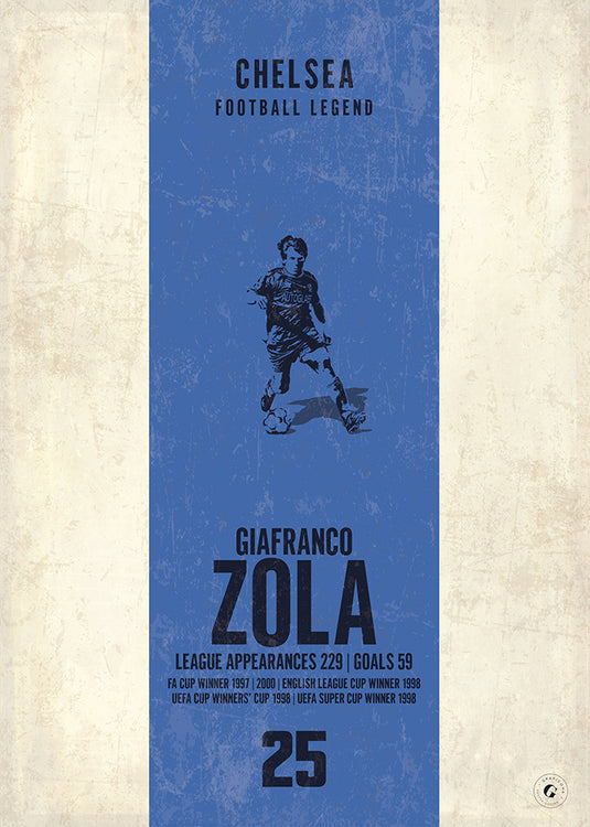 Gianfranco Zola Chelsea Heritage Stripes Print